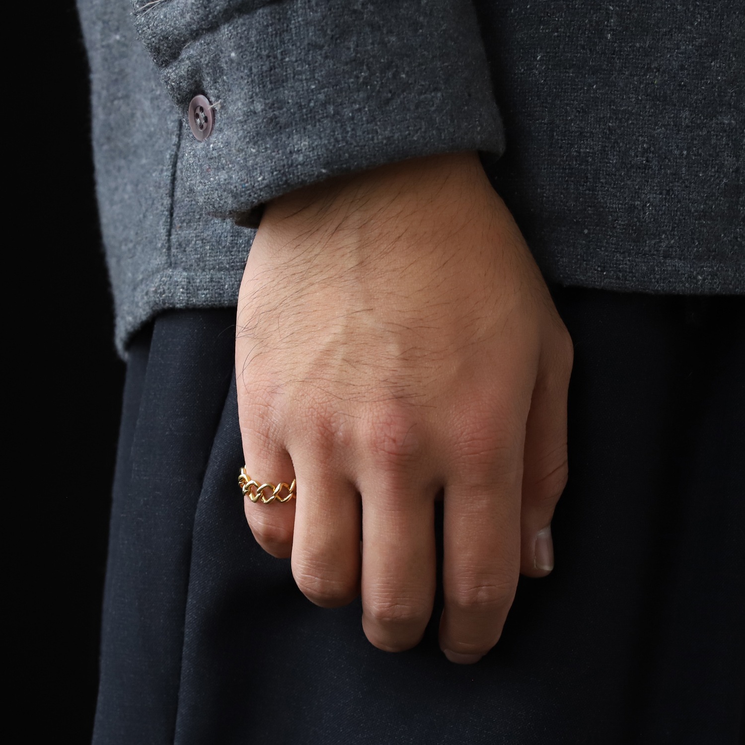 【1990s】TIFFANY&Co. 18k Gold Chain Ring