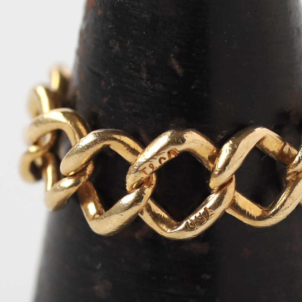 【1990s】TIFFANY&Co. 18k Gold Chain Ring