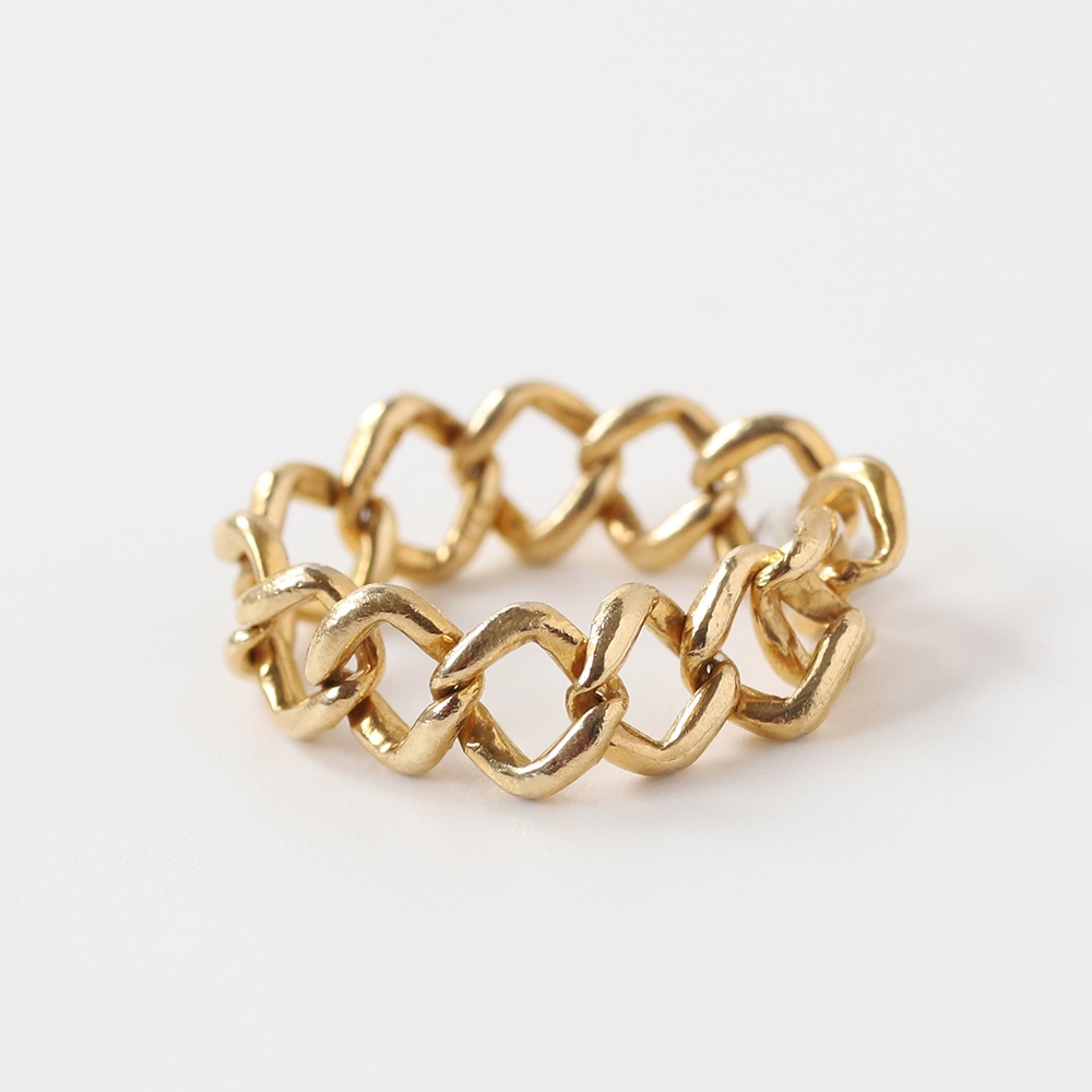 【1990s】TIFFANY&Co. 18k Gold Chain Ring