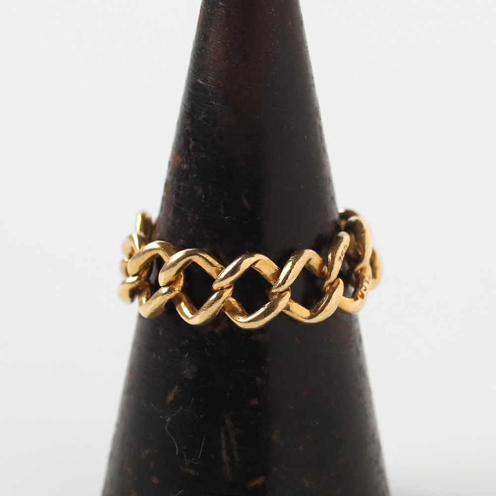 【1990s】TIFFANY&Co. 18k Gold Chain Ring