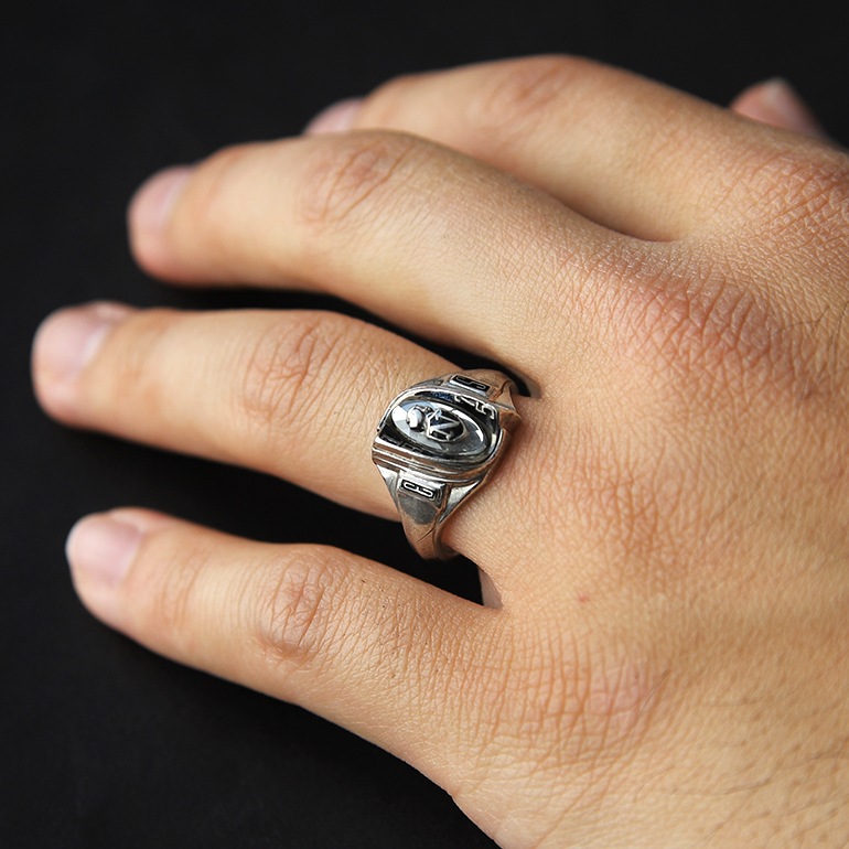 【1975】JOSTEN SILVER CLASS RING