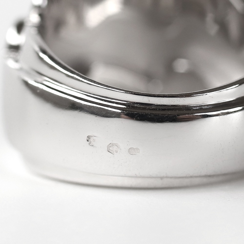 【OLD】Van Cleef & Arpels 18k White Gold Wave Ring