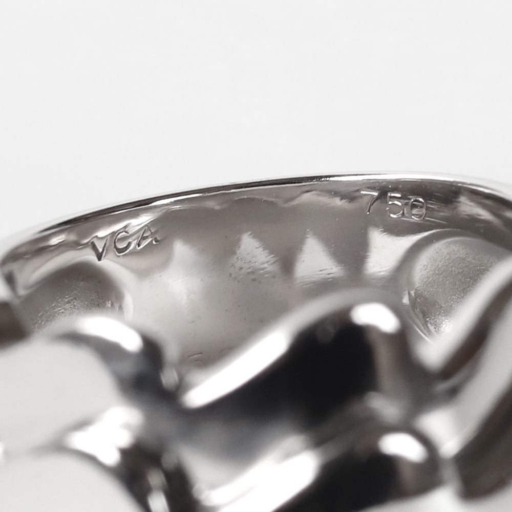 【OLD】Van Cleef & Arpels 18k White Gold Wave Ring