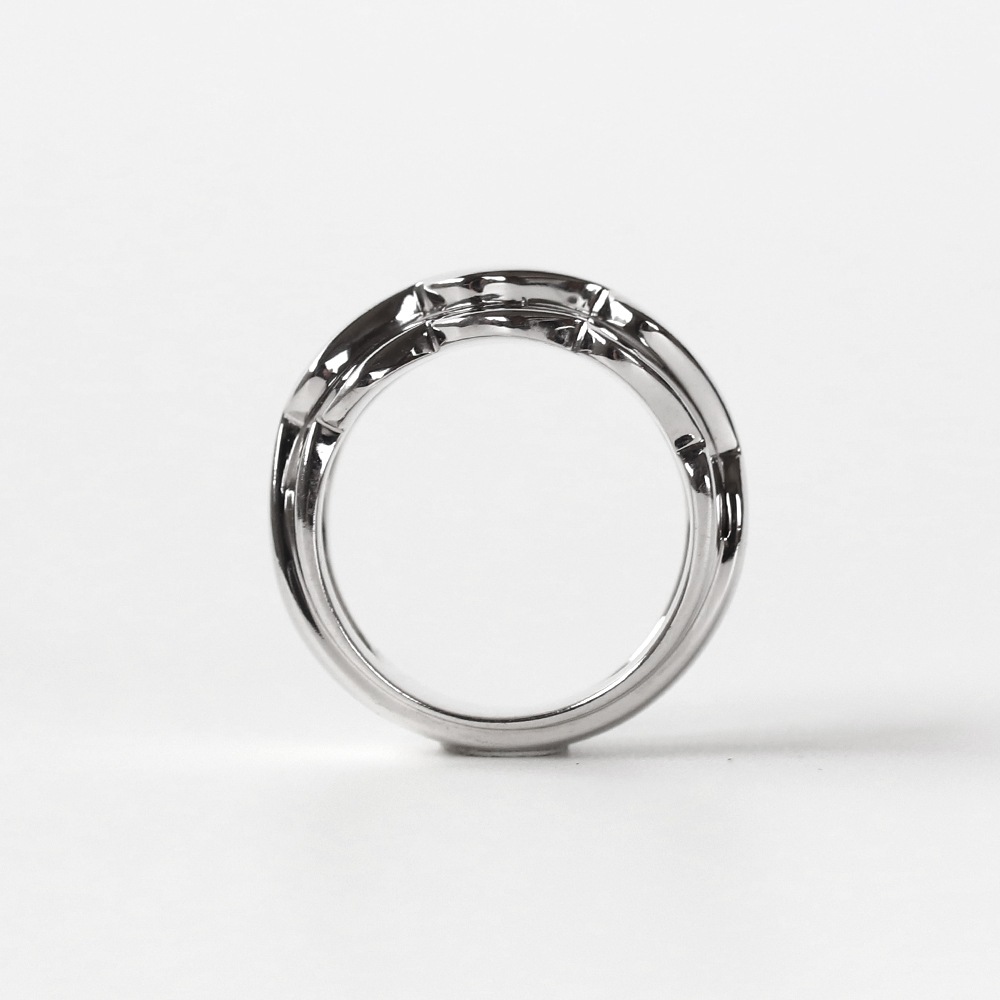 【OLD】Van Cleef & Arpels 18k White Gold Wave Ring