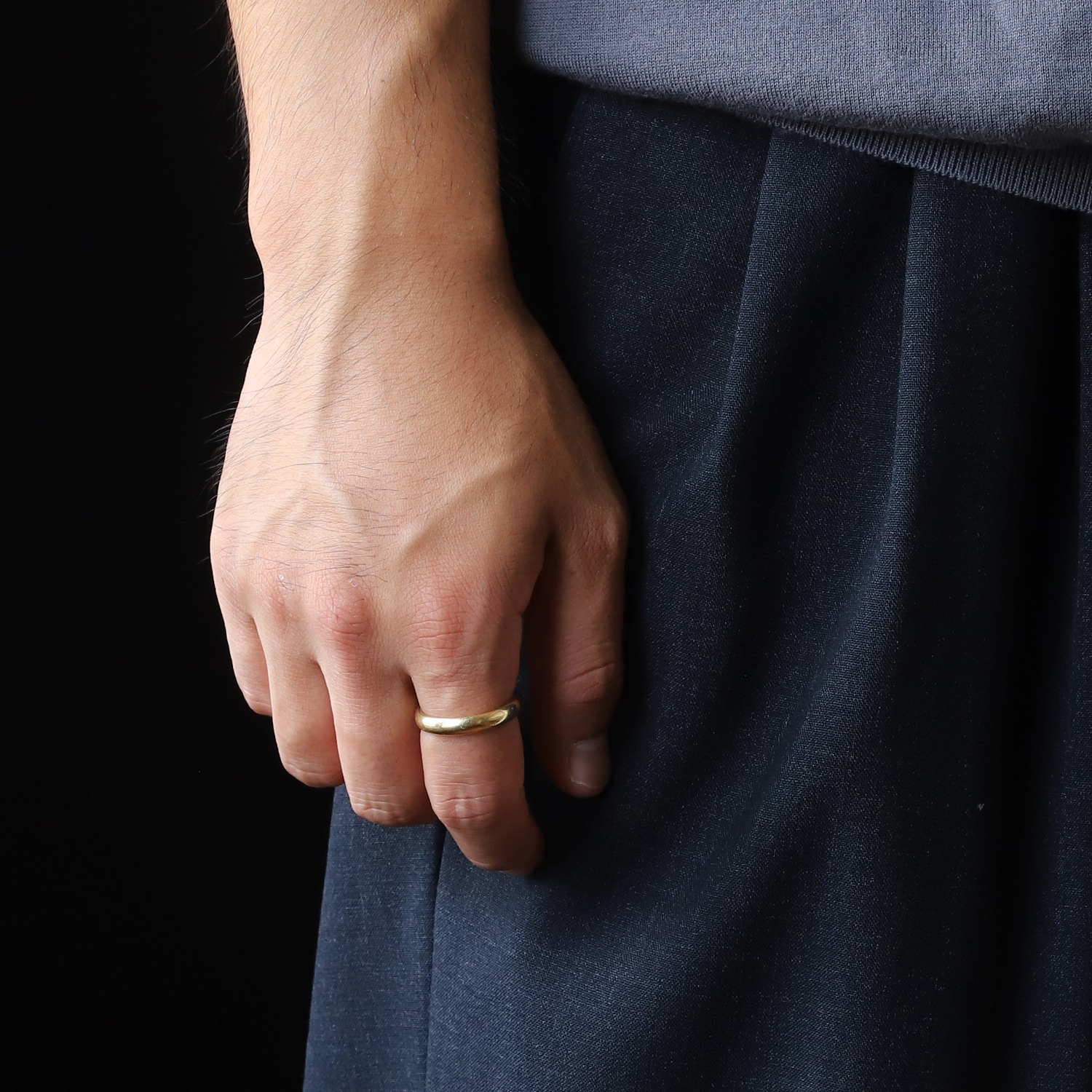 【VINTAGE】CARTIER Gold Band Ring 18K YG