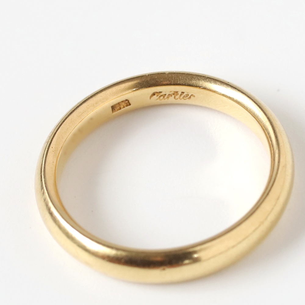 【VINTAGE】CARTIER Gold Band Ring 18K YG