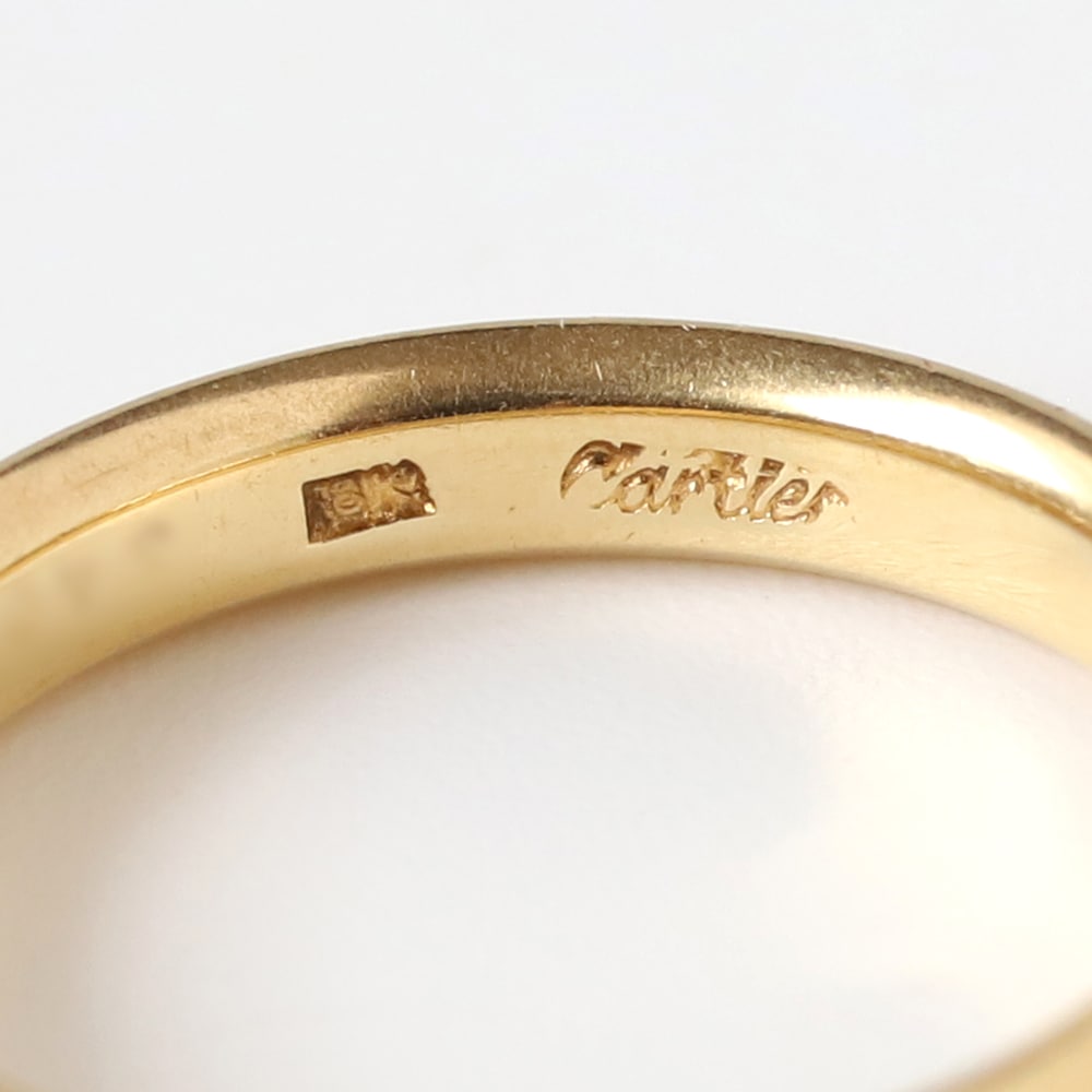 【VINTAGE】CARTIER Gold Band Ring 18K YG