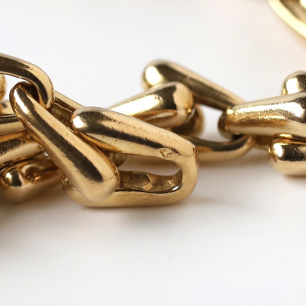 【VINTAGE】CARTIER Grain d'epi Bracelet 18K YG