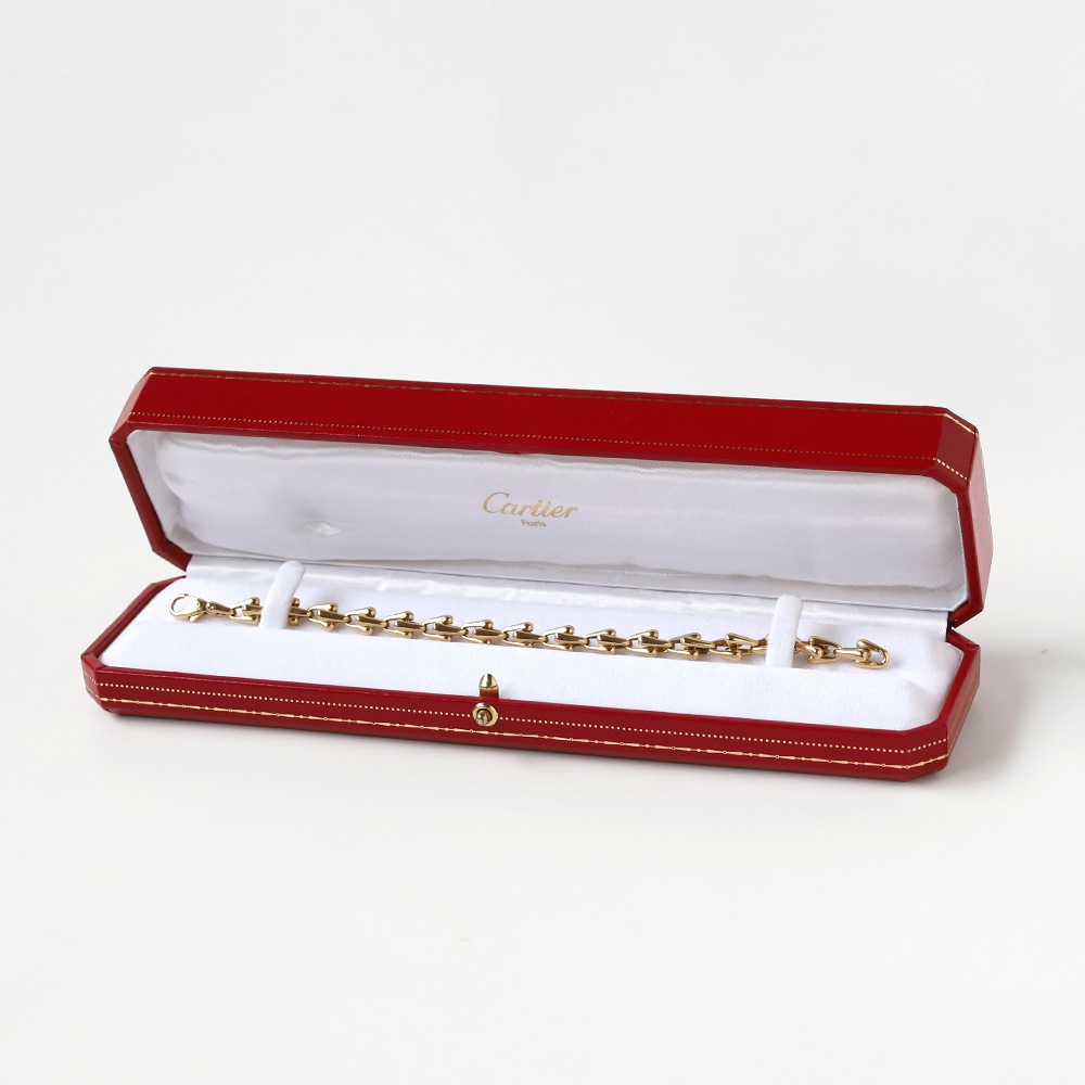 【VINTAGE】CARTIER Grain d'epi Bracelet 18K YG