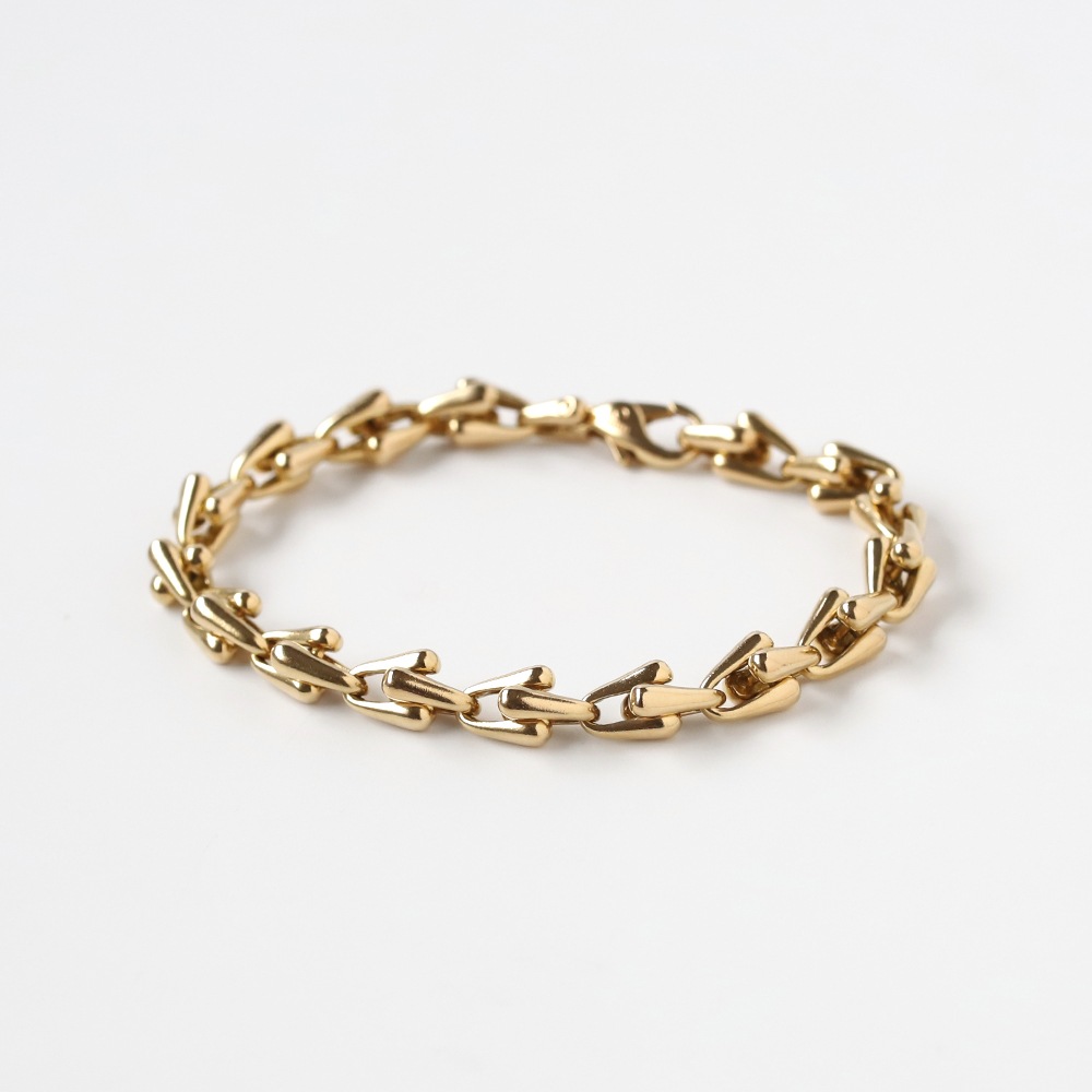 【VINTAGE】CARTIER Grain d'epi Bracelet 18K YG