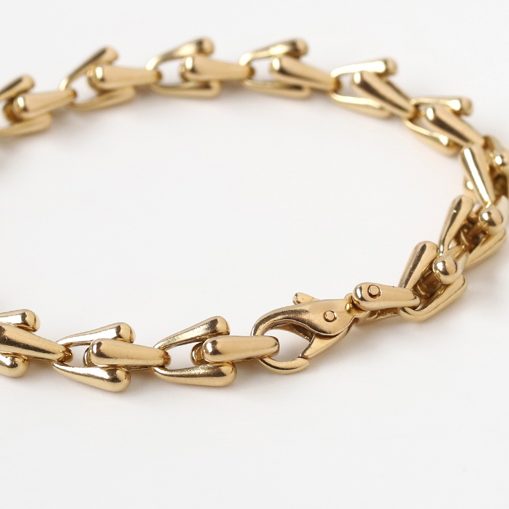 【VINTAGE】CARTIER Grain d'epi Bracelet 18K YG