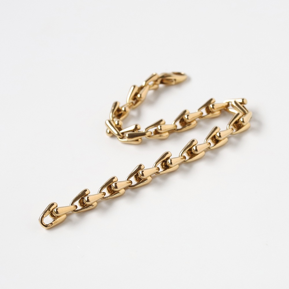 【VINTAGE】CARTIER Grain d'epi Bracelet 18K YG