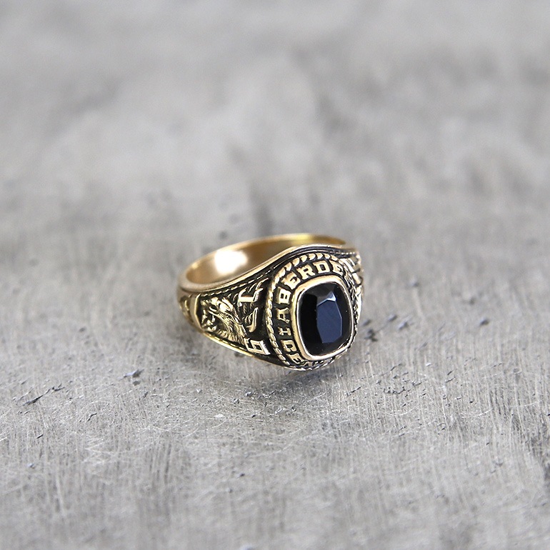 1976】10K ABERDEEN CENTRAL HIGH SCHOOL CLASS RING | VINTAGE