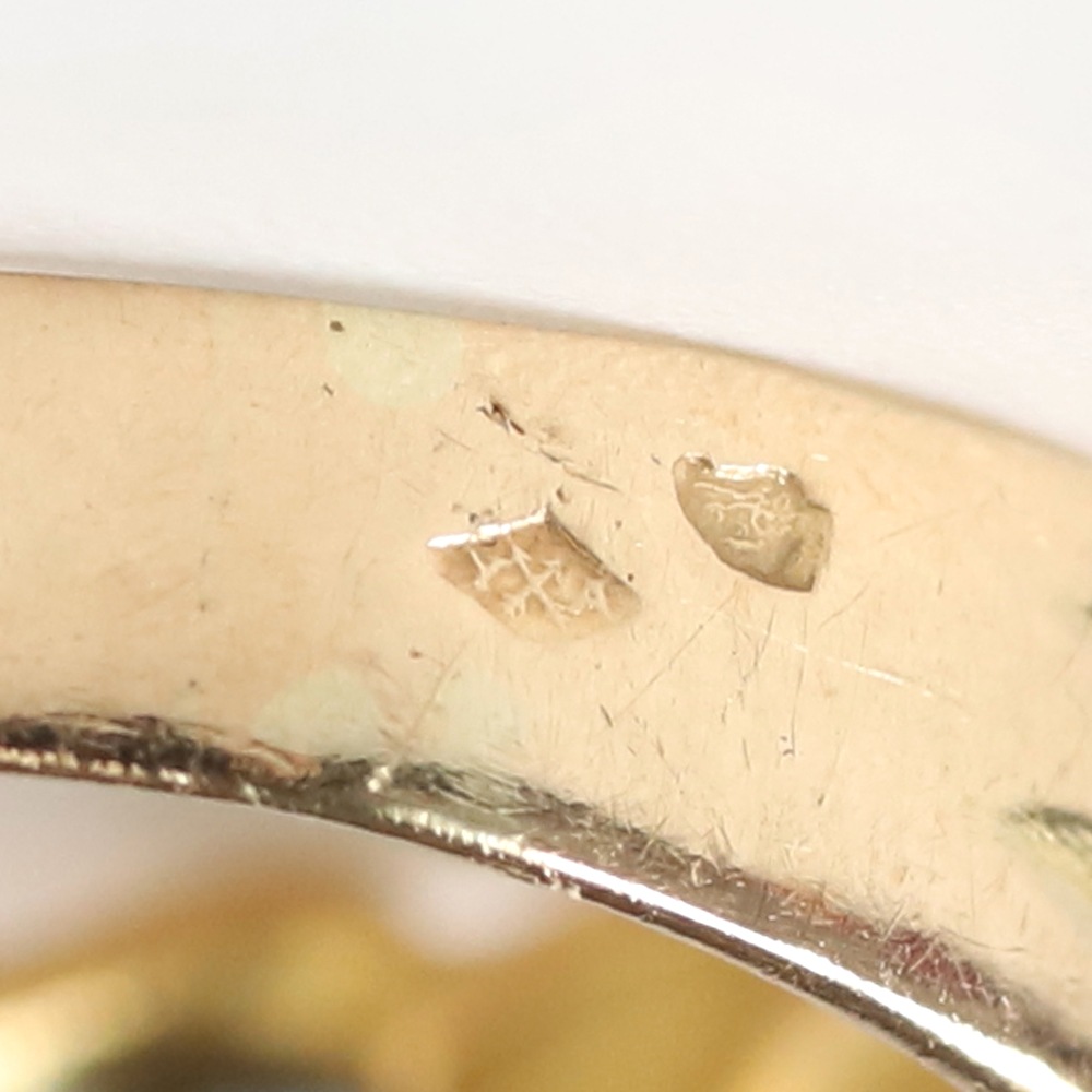【VINTAGE】FRENCH 18K Gold Topaz Ring YG