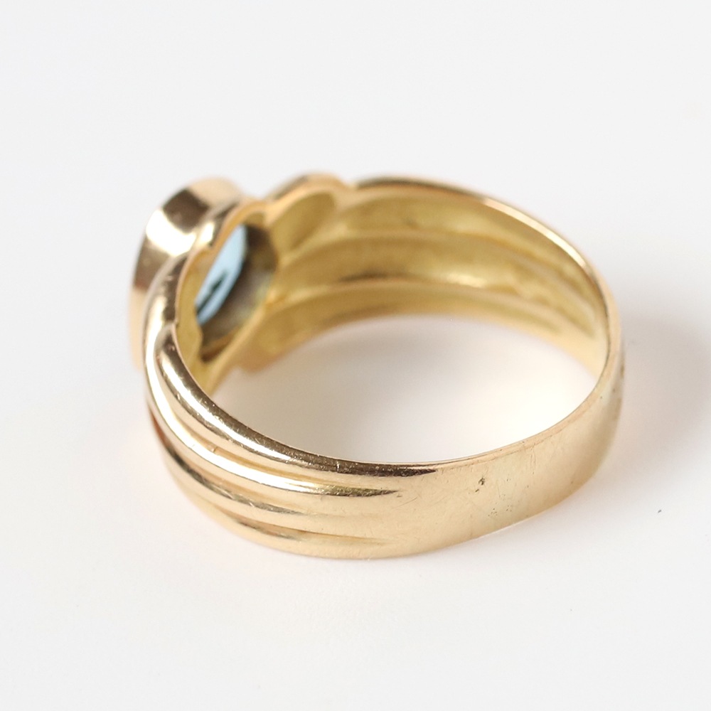 VINTAGE】FRENCH 18K Gold Topaz Ring YG | NEW IN | MATILDE