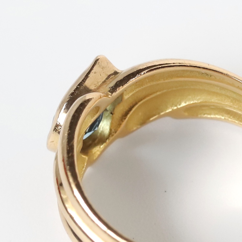 VINTAGE】FRENCH 18K Gold Topaz Ring YG | NEW IN | MATILDE