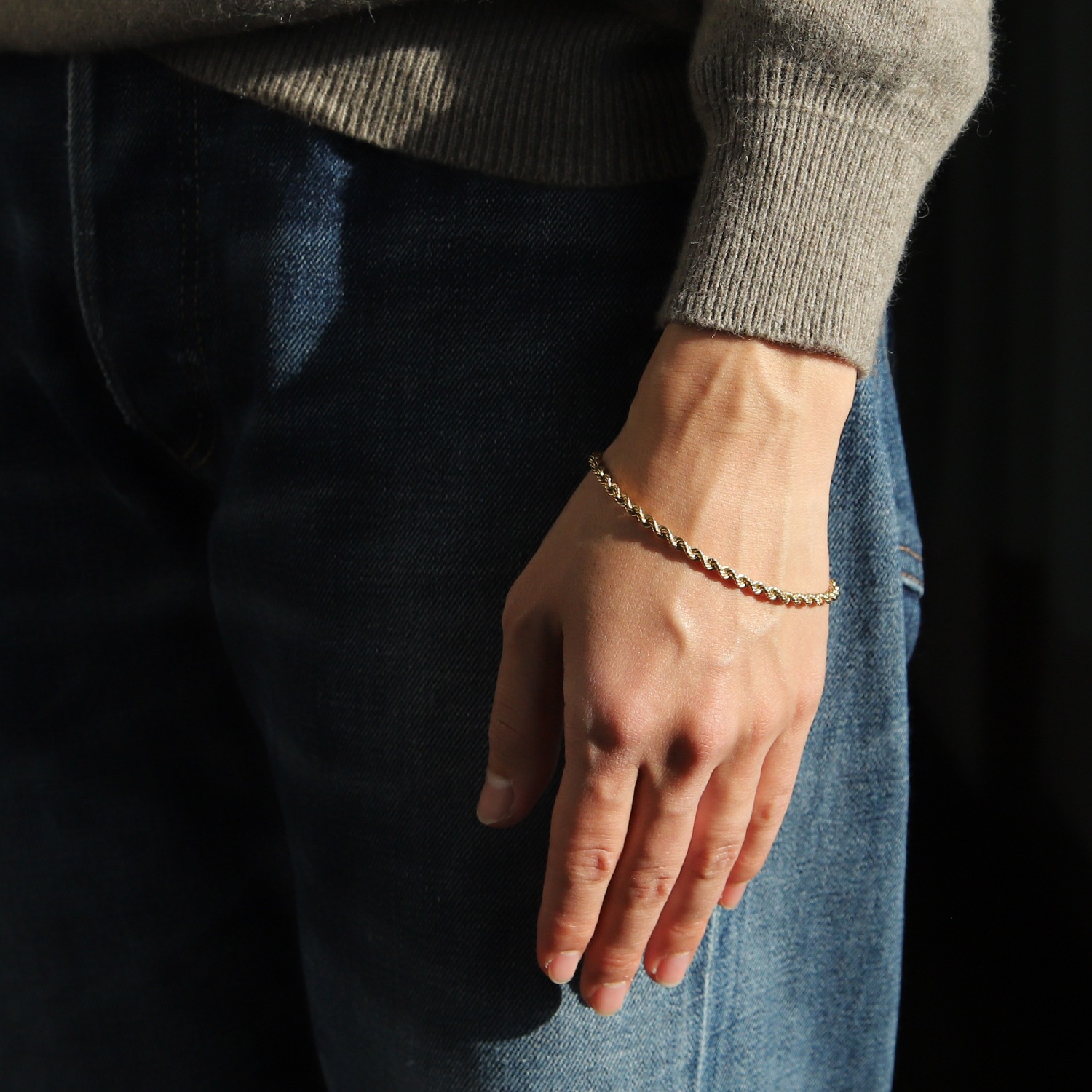 【VINTAGE】TIFFANY&Co. 14k Gold Twist Bracelet