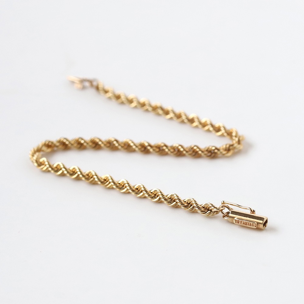 【VINTAGE】TIFFANY&Co. 14k Gold Twist Bracelet