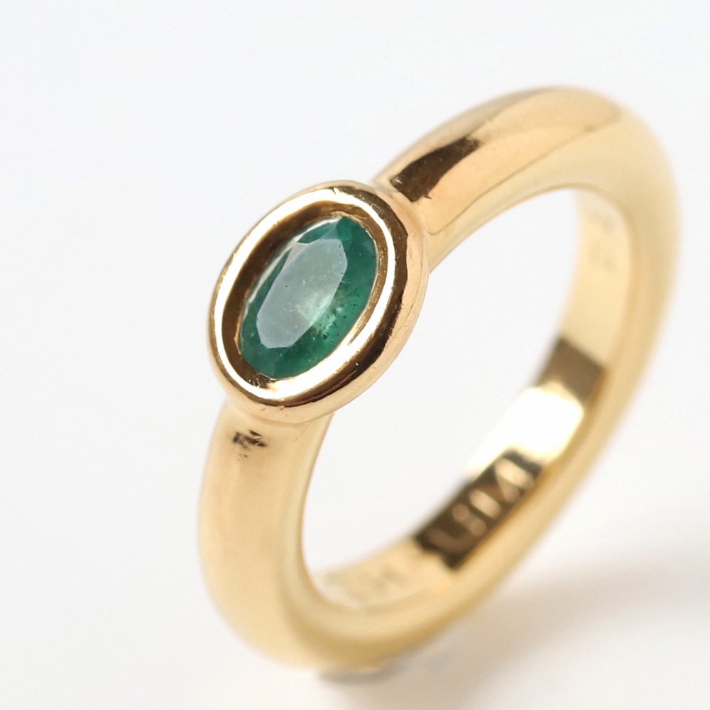 【VINTAGE】CHAUMET Anneau Emerald Ring