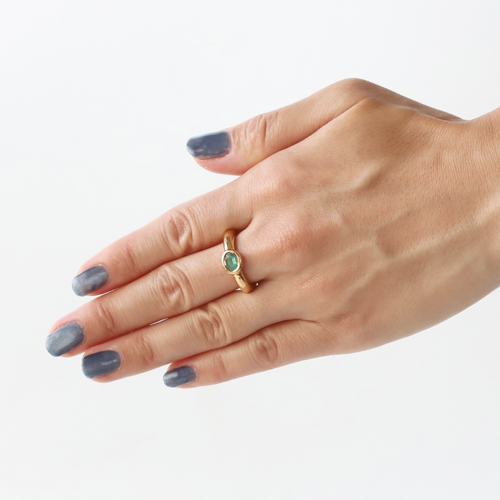 【VINTAGE】CHAUMET Anneau Emerald Ring