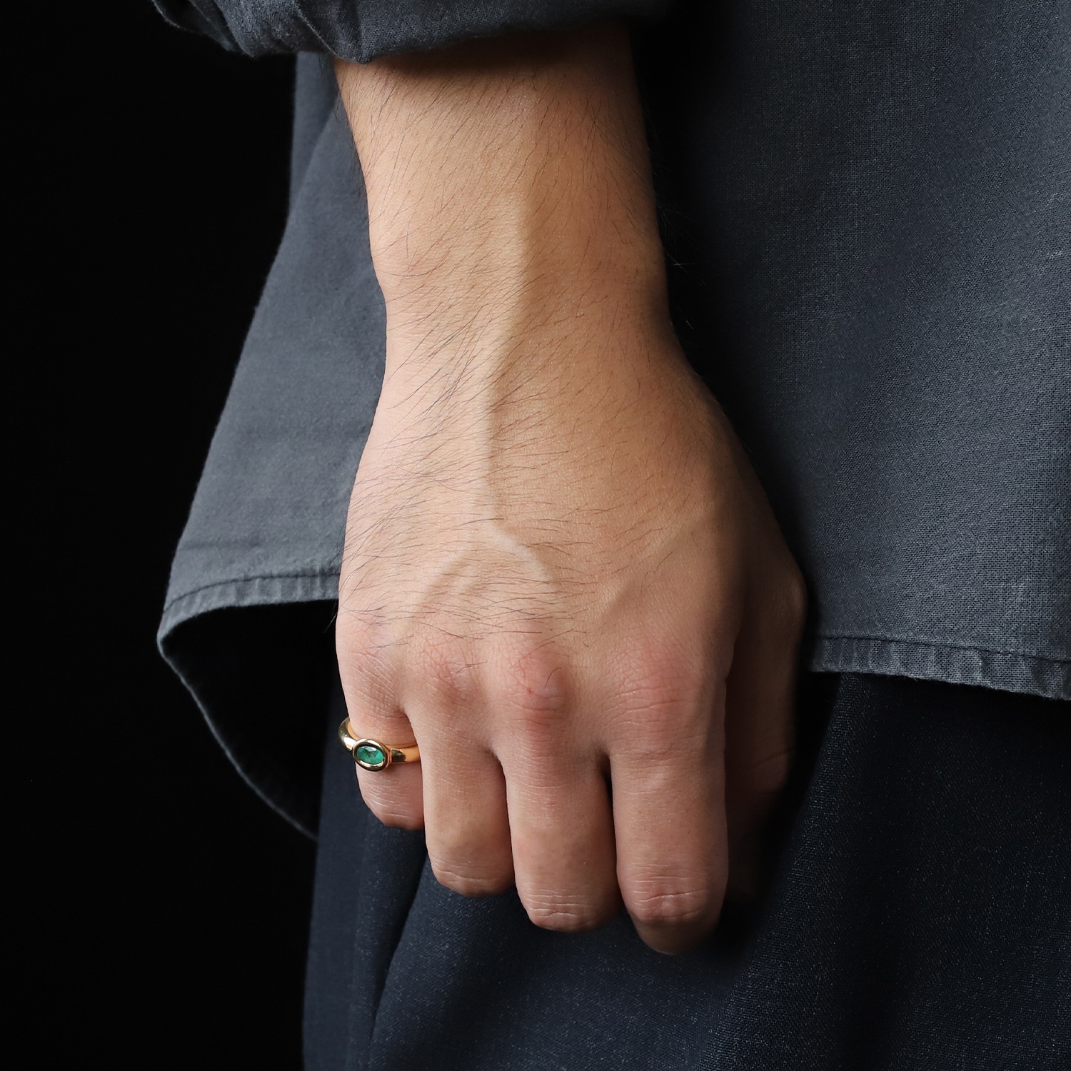 【VINTAGE】CHAUMET Anneau Emerald Ring