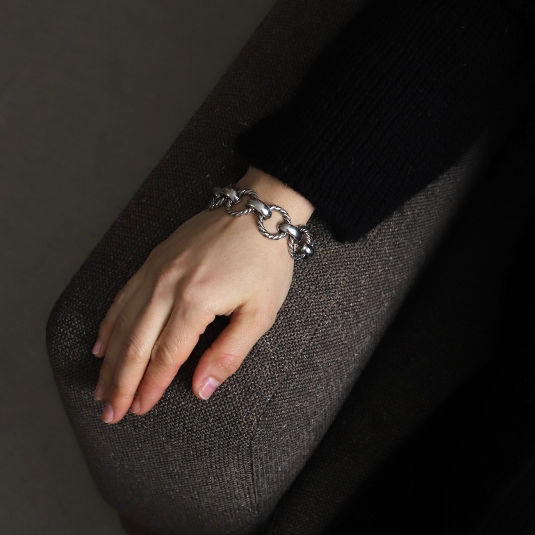 【1990s】TIFFANY&Co. Twist Round Link Bracelet