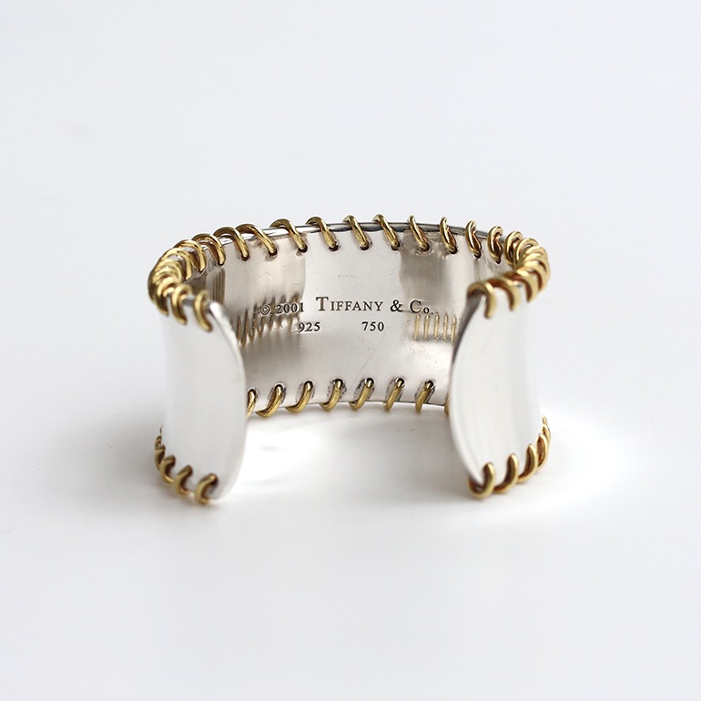 【2001】TIFFANY&Co. Gold Stitch Wide Cuff