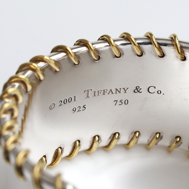 【2001】TIFFANY&Co. Gold Stitch Wide Cuff