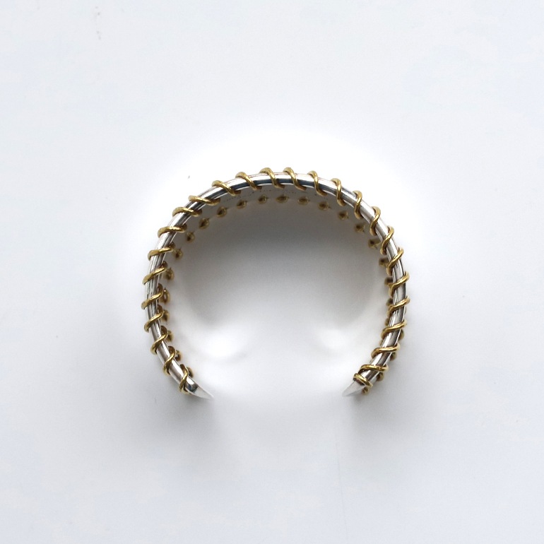 【2001】TIFFANY&Co. Gold Stitch Wide Cuff