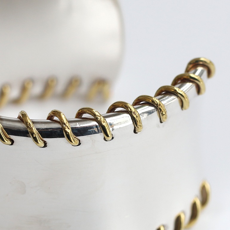 【2001】TIFFANY&Co. Gold Stitch Wide Cuff