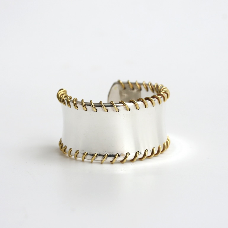 【2001】TIFFANY&Co. Gold Stitch Wide Cuff