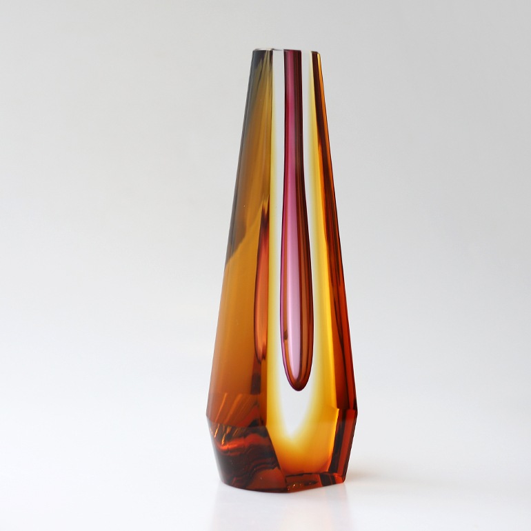 【VINTAGE】Pavel Hlava Art Glass Vase