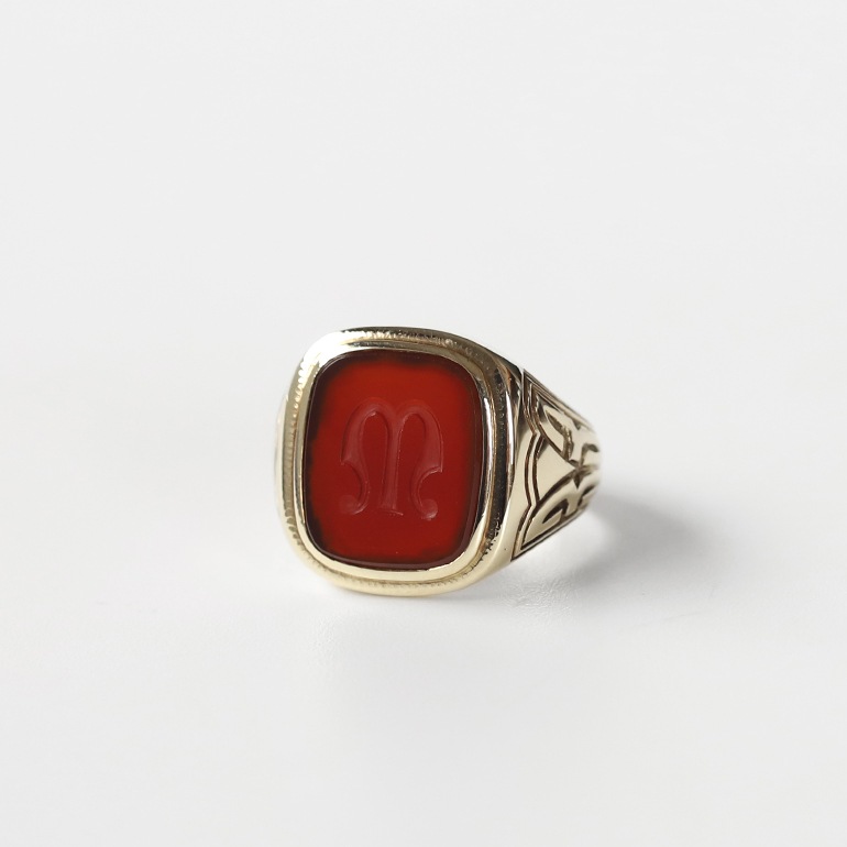 【1933】TIFFANY&Co.<br>14k Gold Carnelian Signet Ring
