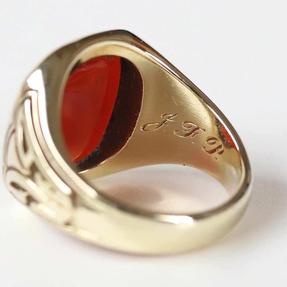 【1933】TIFFANY&Co.<br>14k Gold Carnelian Signet Ring