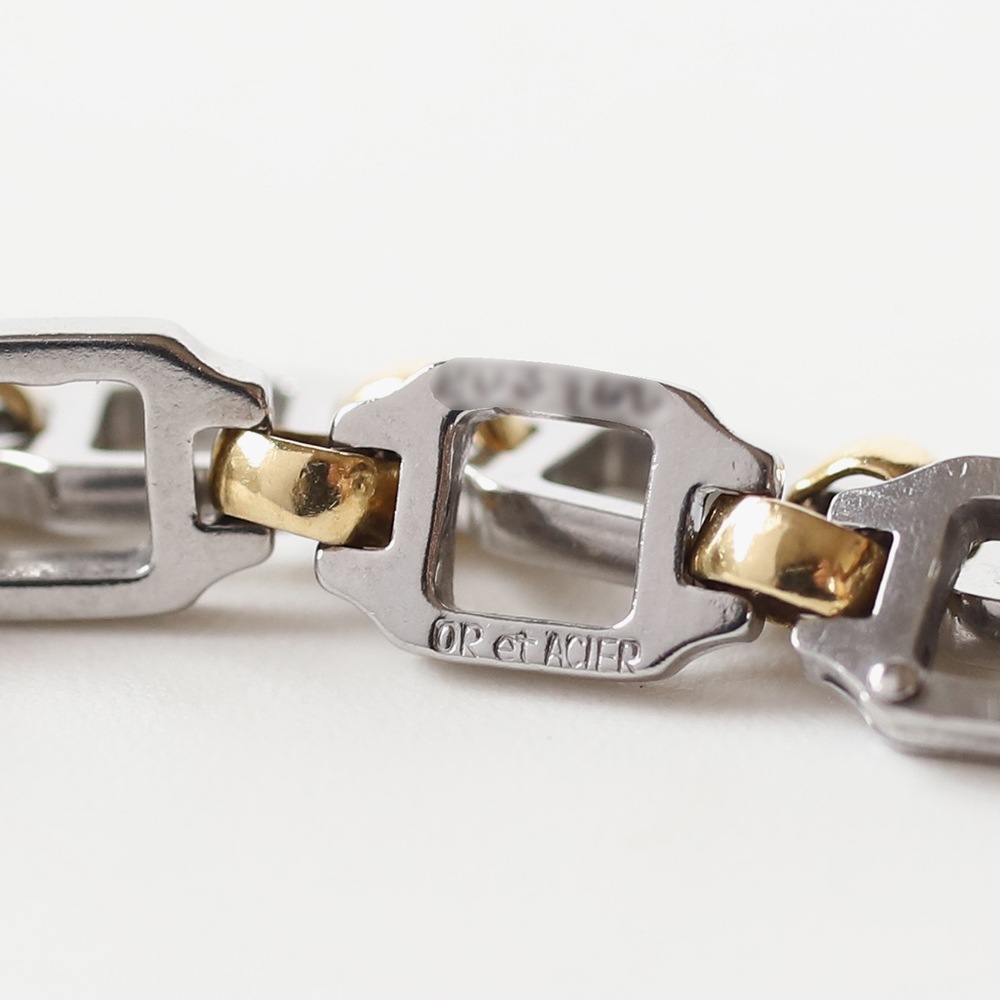 【1980s】Cartier Santos Bracelet OR et ACIER