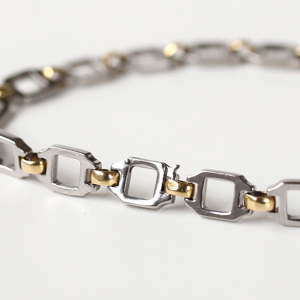 【1980s】Cartier Santos Bracelet OR et ACIER