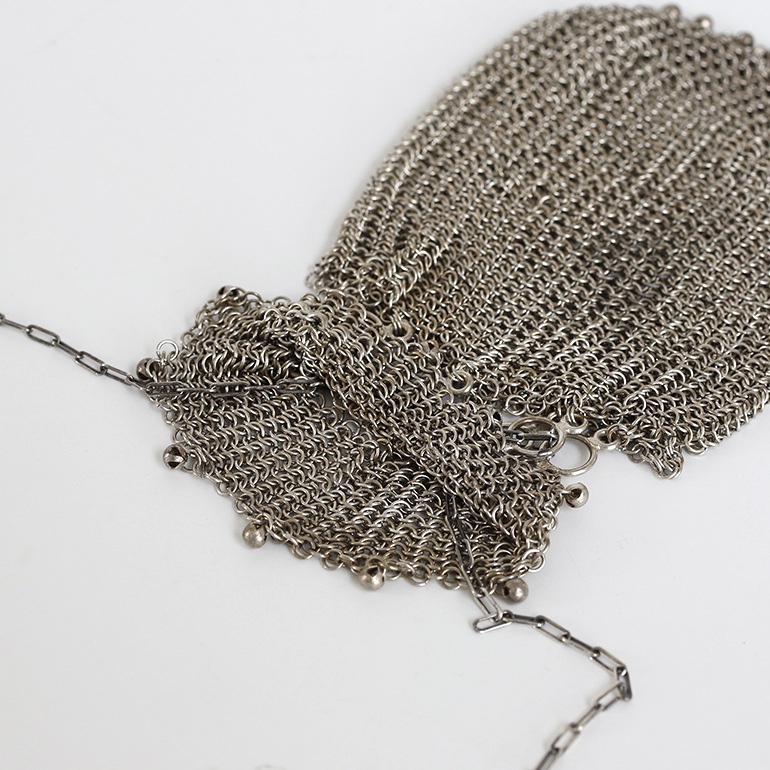【1920s】French Silver Mesh Purse