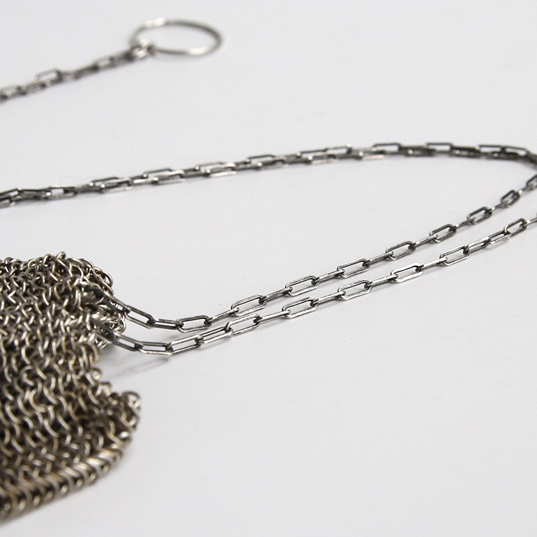 【1920s】French Silver Mesh Purse