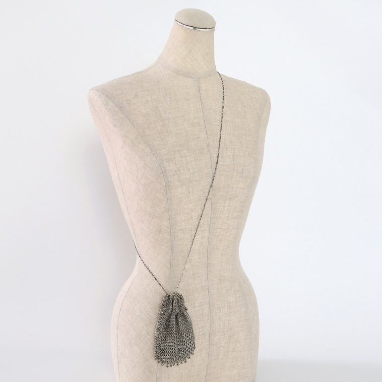 【1920s】French Silver Mesh Purse