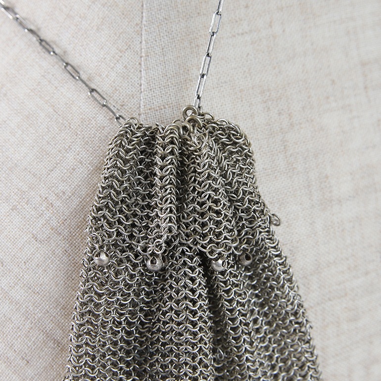 【1920s】French Silver Mesh Purse