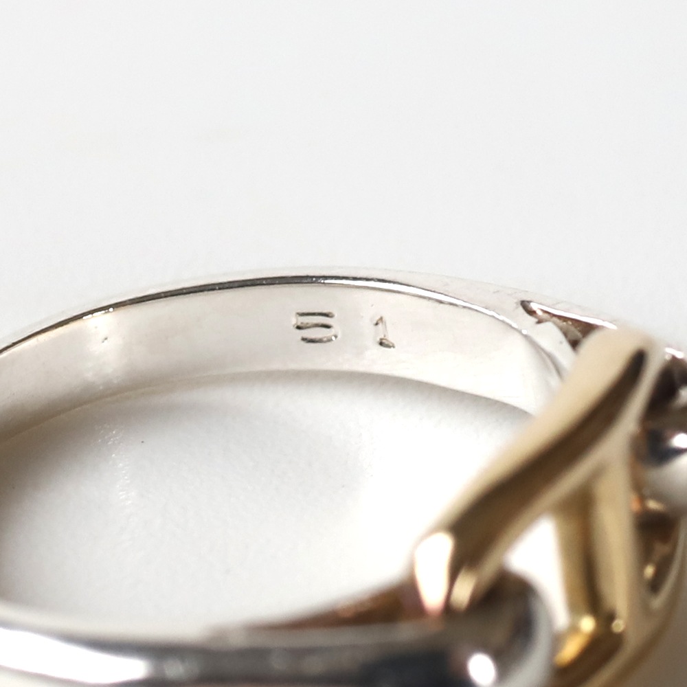 【VINTAGE】HERMES Chaine d’Ancre Ring 