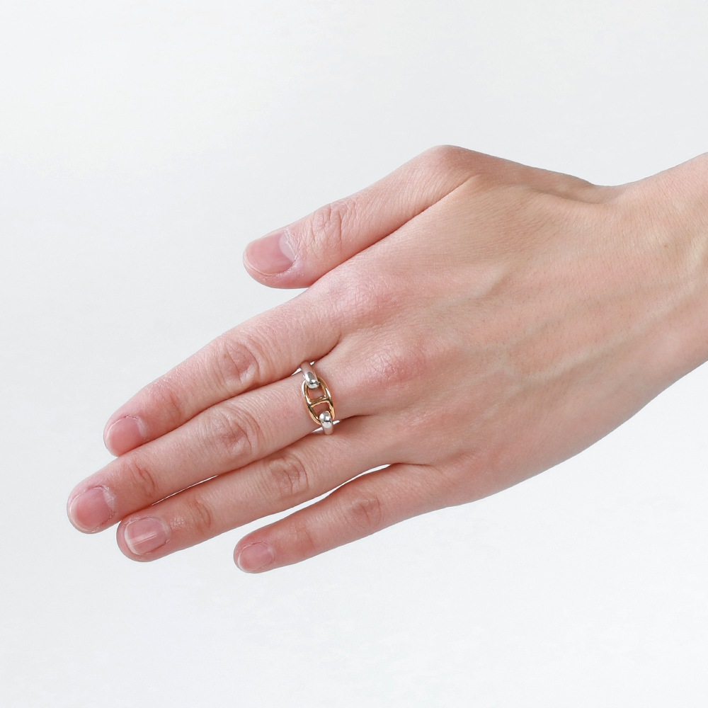 【VINTAGE】HERMES Chaine d’Ancre Ring 