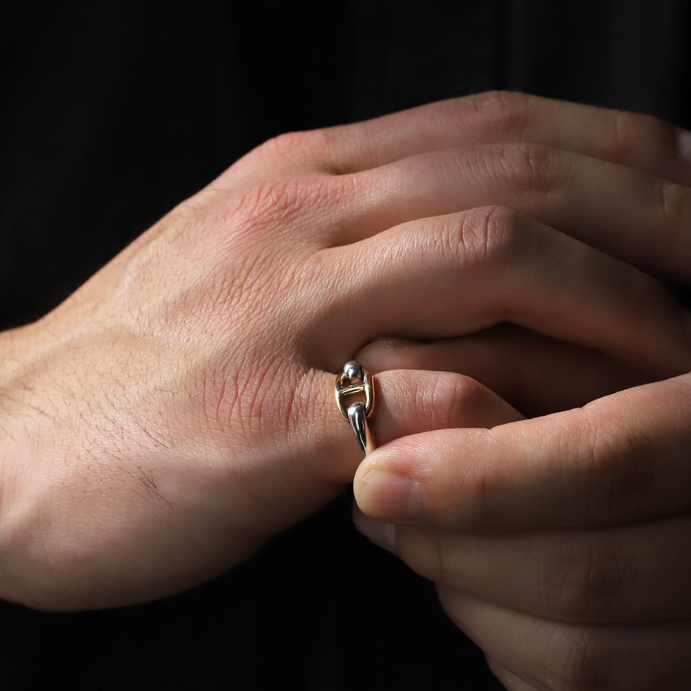 【VINTAGE】HERMES Chaine d’Ancre Ring 