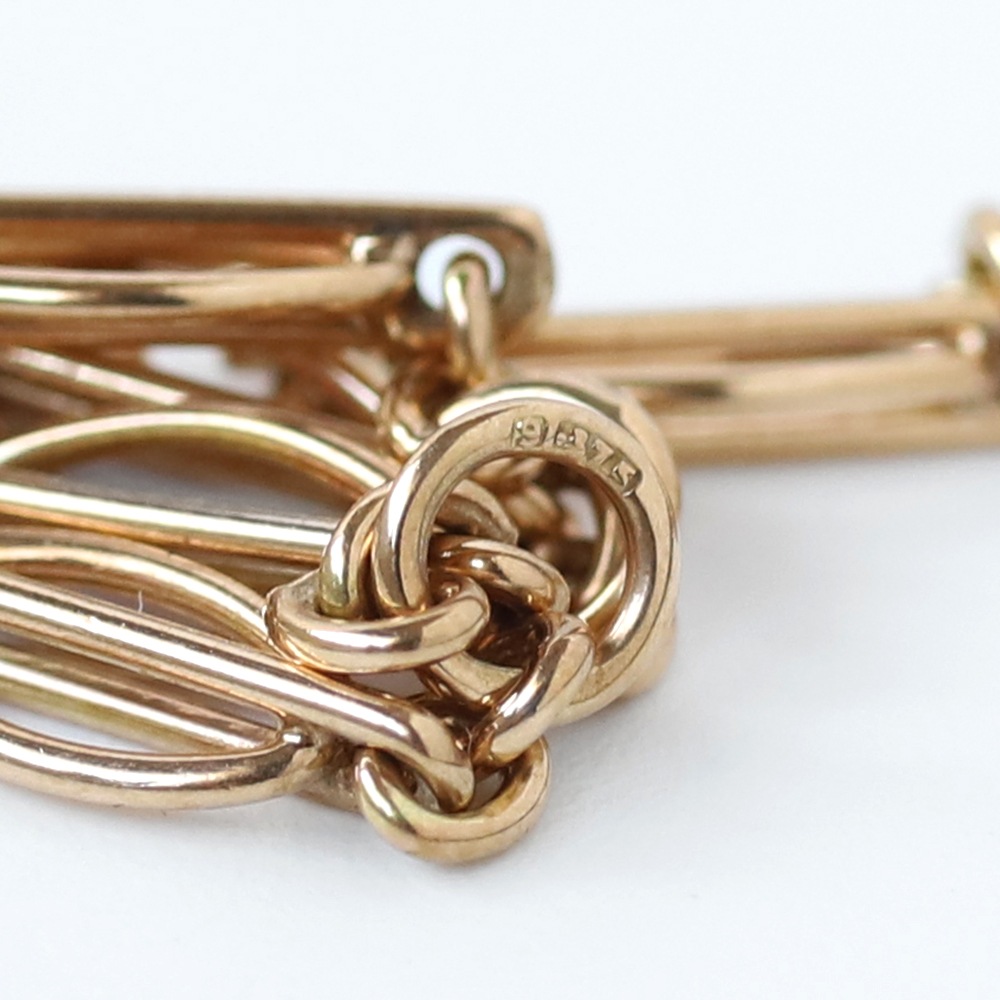 【1984】9k Gold Chain Link Bracelet