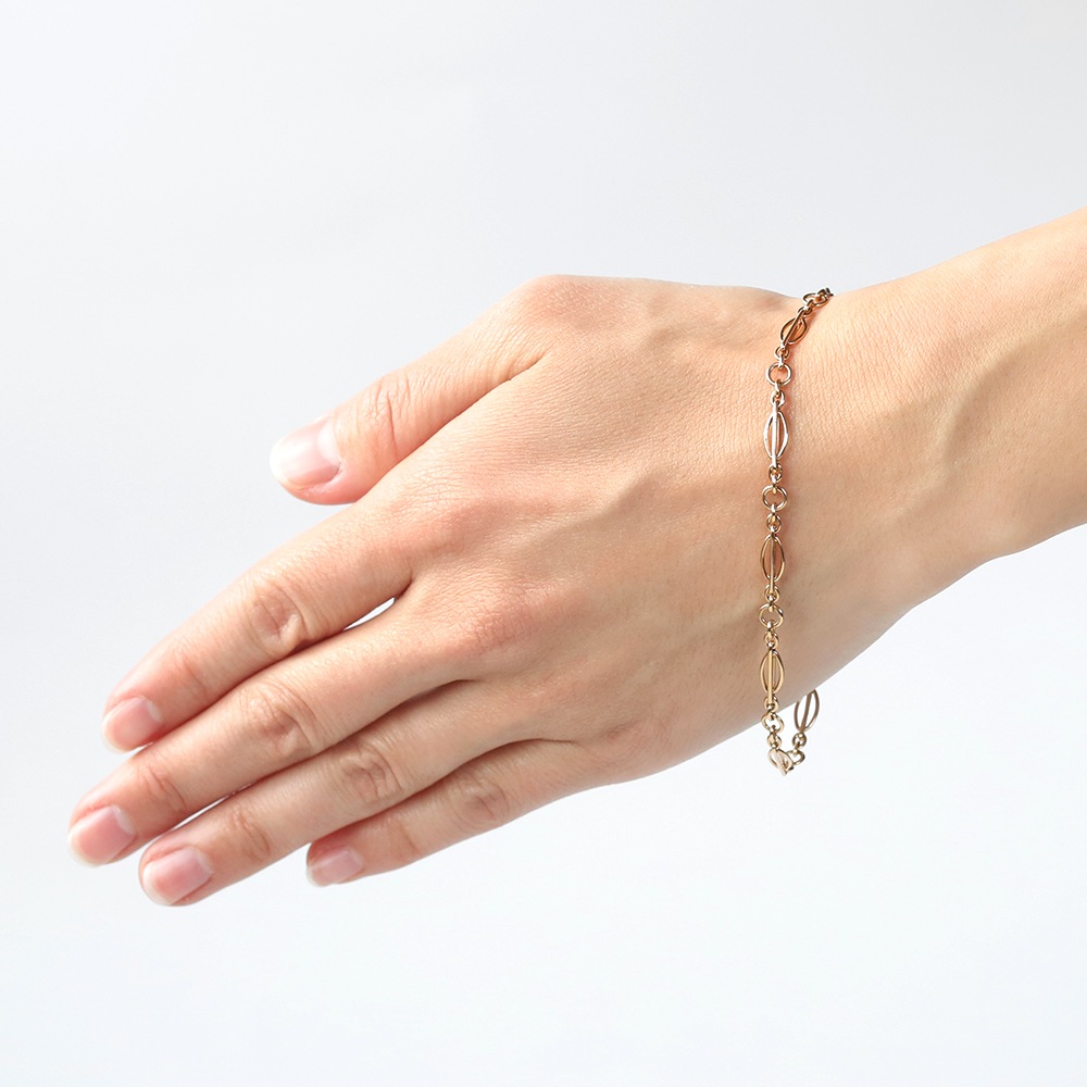 【1984】9k Gold Chain Link Bracelet