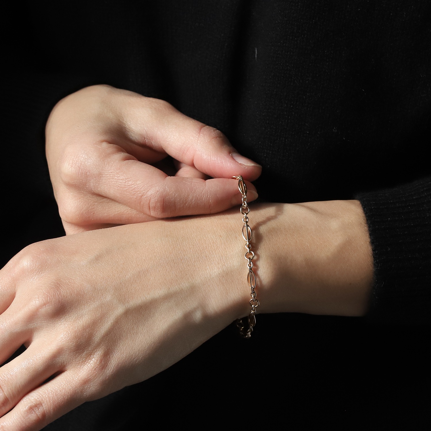 【1984】9k Gold Chain Link Bracelet