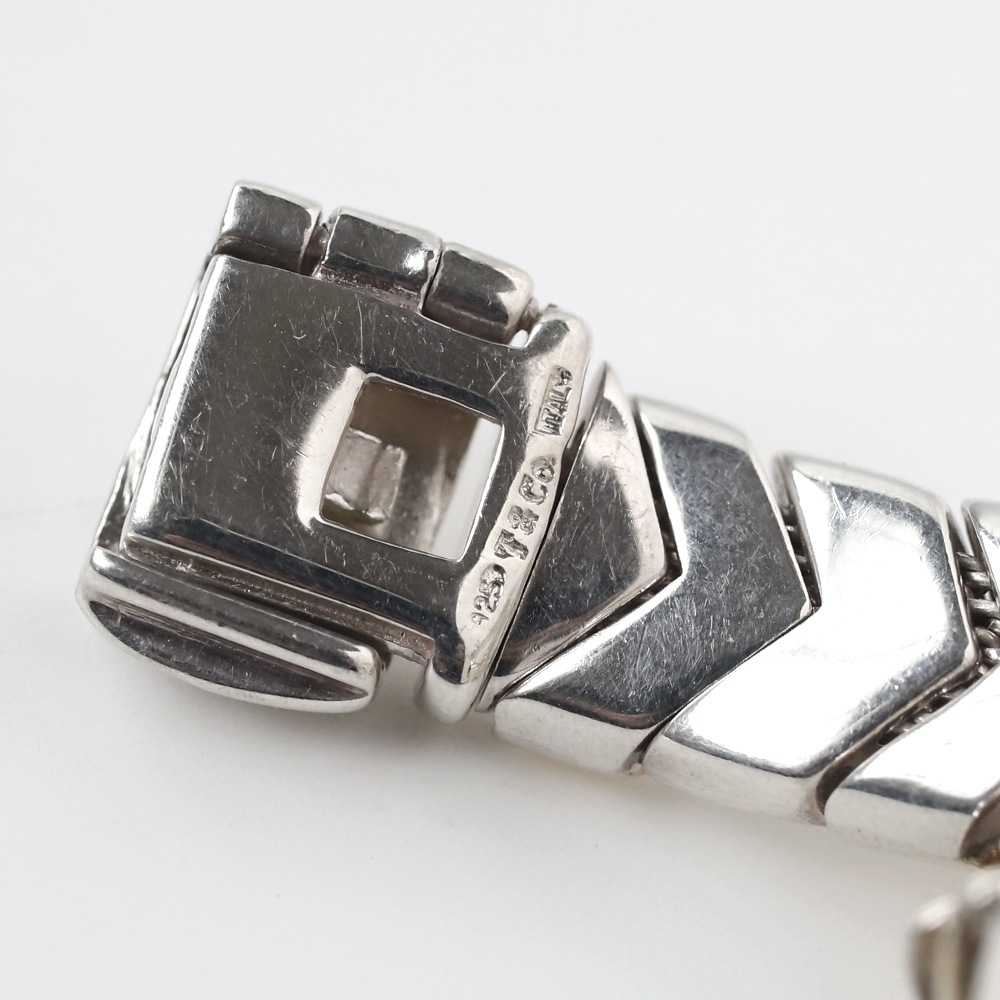 【1990s】TIFFANY&Co. Chevron Wave Bracelet 18k/925