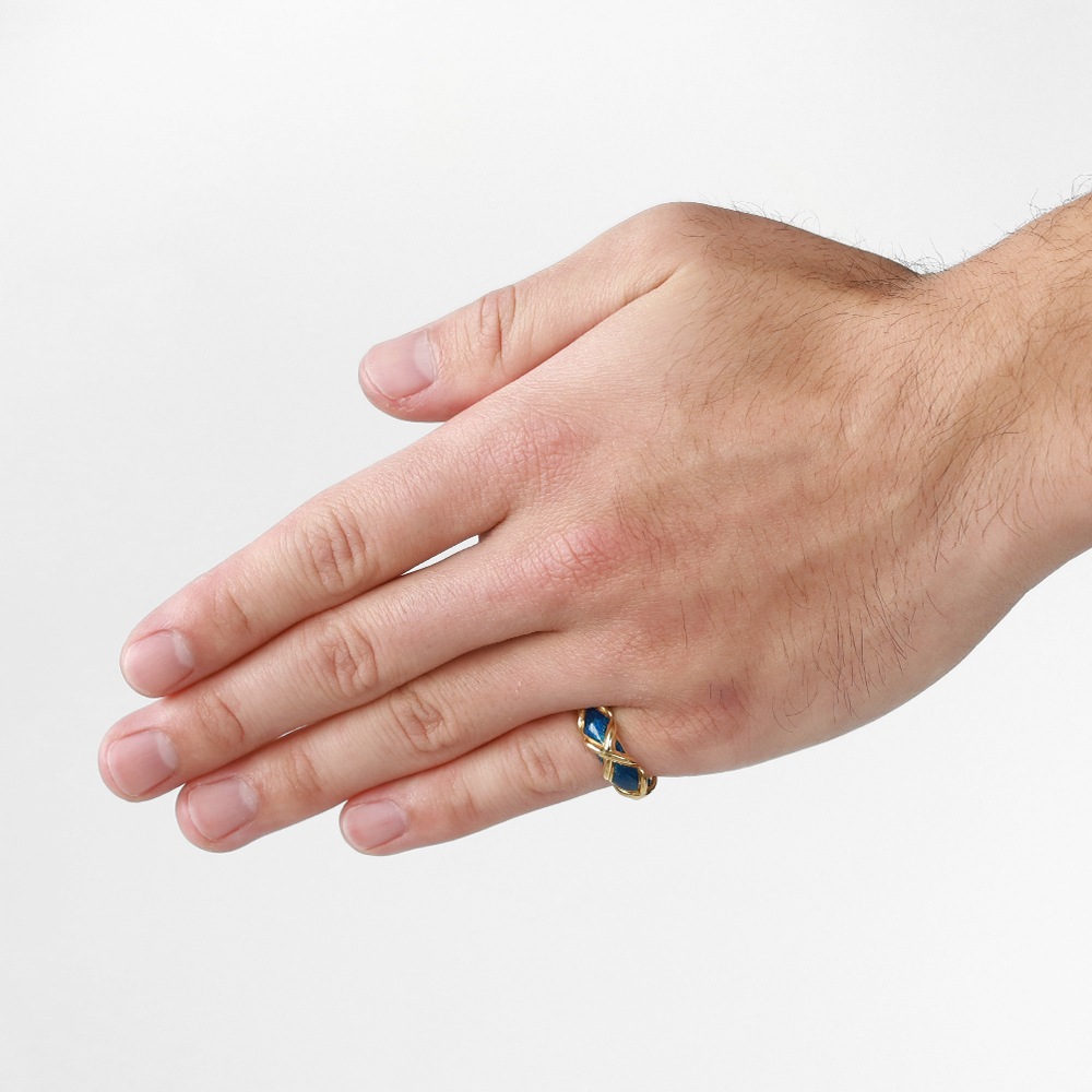 【1980s】TIFFANY&Co. 18k Gold Enamel Ring