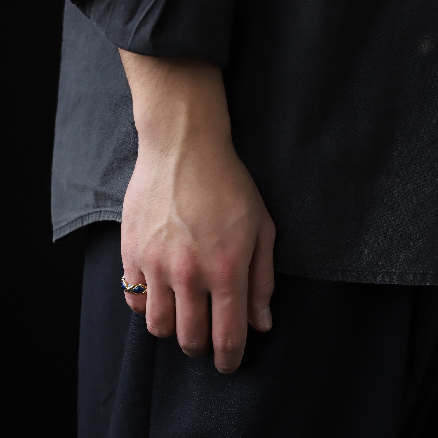 【1980s】TIFFANY&Co. 18k Gold Enamel Ring