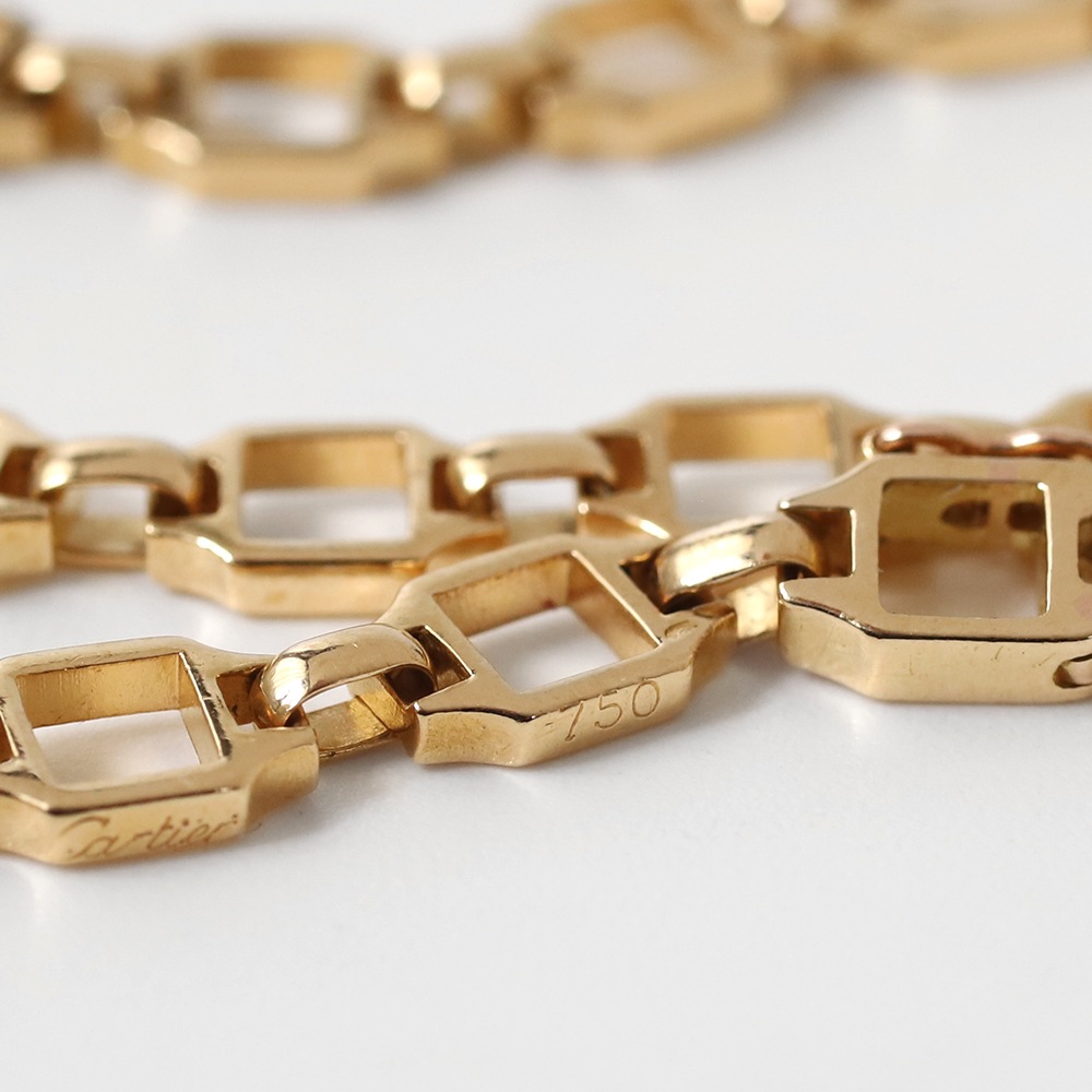 【1980s】Cartier Santos Bracelet 18k YG